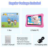 Tablet PC 7 inci anak-anak, mainan edukasi Wi-Fi 32GB 3000MAH baterai 1024x600 resolusi Quad Core MTK Android 12