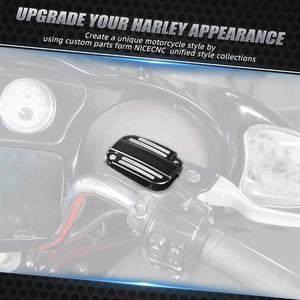 Couvercle <span class=keywords><strong>de</strong></span> réservoir <span class=keywords><strong>de</strong></span> <span class=keywords><strong>frein</strong></span> avant NiceCNC CNC pour <span class=keywords><strong>Harley</strong></span> Street Glide FLHX FLHXS 2018-2023 - Product Image 2