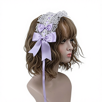 Bandeau de cheveux Lolita japonais doux et élégant en dentelle, blanc, pour cosplay d'anime, accessoire de tête polyvalent pour costumes de cosplay