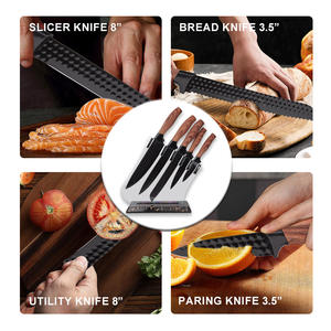 Nuevos cuchillos de cocina para el hogar, accesorios de cocina hechos a mano, mango de grano de madera antiadherente, juego de cuchillos de Chef para cortar carne vegetal - Product Image 5