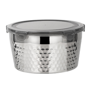 Fiambrera de forma redonda de acero inoxidable 304 a prueba de fugas, caja Bento, contenedor hermético de almacenamiento de alimentos con tapa de PP, caja para exteriores - Product Image 1