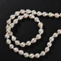 Perles de culture d'eau douce naturelles baroques en forme de goutte de 8-9 mm en gros pour la fabrication de colliers semi-finis DIY pour la bijouterie