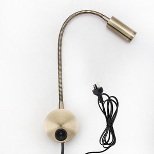AC 3W LED-Leselampe für Schlafzimmer, Nachtlicht mit flexiblem Schlauch, Wandlampe für Hotel-Bettvorleger - Product Image 4