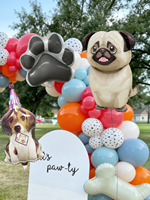 Ballons en aluminium CYmylar en forme de patte de chien, rose, gris, jaune, bleu, ballons en aluminium en forme de patte, ballons Lets Pawty pour décorations d'anniversaire de chiot