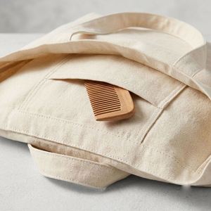 Heavy Duty Canvas Shoulder With Pocket <b>Large</b> Capacity Reusable Tote <b>Bag</b> Custom Logo Handbag - Product Image 3