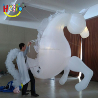 Costume de cheval gonflable avec lumière LED, mobile de décoration de boîte de nuit
