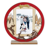 Ornements en bois écologiques modernes personnalisés de 10 cm, décoration d'intérieur, bricolage, cadeau de Thanksgiving, cadeau de Noël, couleur personnalisée, vente en gros