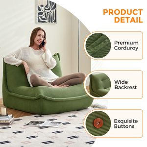Canapé compressé vert pouf avec canapé sous vide en velours côtelé avec canapé d'angle en mousse à mémoire de forme haute densité pour <span class=keywords><strong>appartement</strong></span> - Product Image 6