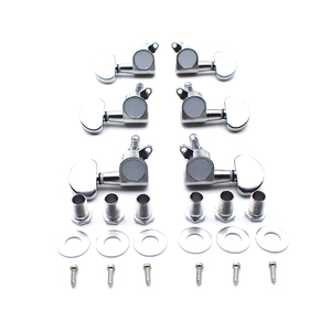 Juego de Clavijas de Afinación Plateadas para Guitarra - 6 en Línea para Repuestos de Guitarra Eléctrica y Acústica *Clavijero - Product Image 6