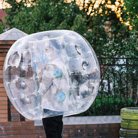 Jingyuqi — ballon pare-choc gonflable de 1.2, 1.5M et 0.8M, ballon de football à bulles, de 4 pieds/5 pieds, en PVC Transparent, naturelle