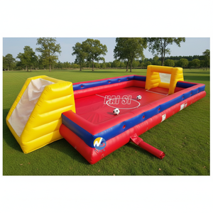 Terrain de football gonflable avec poteaux de but, terrain de football gonflable de qualité commerciale <span class=keywords><strong>pour</strong></span> la <span class=keywords><strong>location</strong></span> lors de fêtes et d'événements - Product Image 1