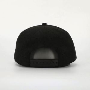 Gorra Deportiva de Seis Paneles de Poliéster con Logotipo Bordado Personalizado al por Mayor, de Alta Calidad, Ajustable, para las Cuatro Estaciones, con Orificios Cortados con Láser, Color Negro - Product Image 5