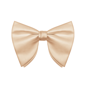 فستان سهرة كلاسيكي من الحرير بلون الشمبانيا مع فيونكة مطرزة لحفلات الزفاف مقاس كبير - Product Image 3