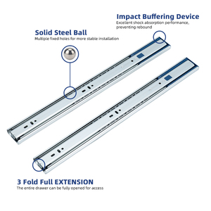 Chống gỉ nhà bếp trượt đường sắt Tủ kép dpring trượt ngăn kéo thép xe bảng nhà bếp dưới bồn rửa ngăn kéo bóng mang trượt - Product Image 2