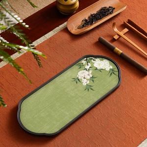 Estick ถาดพอร์ซเลนสำหรับหนึ่งคน, ชุดน้ำ<span class=keywords><strong>ชา</strong></span>แห้งเร็วเป็นมิตรต่อสิ่งแวดล้อมภาชนะใส่เครื่องดื่มทำจากไม้โต๊ะอบแห้งขนาดเล็กสำหรับชงชาทะเล - Product Image 1