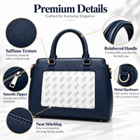 Sac à main DIY en point de croix avec fenêtre en toile autocollante pour femme, sac fourre-tout en cuir personnalisé, projet de bricolage, sac cadeau, sac de transport quotidien