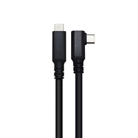 Cable USB Tipo C en Ángulo de 90 Grados con Funcionalidad Completa, 5m/7.5m, USB3.2 Gen2, PVC, para Laptop, Monitor, Altavoz, Sincronización 4K60HZ, PD100W, 20G