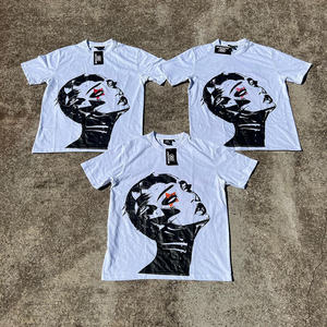 OEM logotipo personalizado 95% algodón 5% Spandex gráfico camisetas Boxy Vintage de gran tamaño comodidad colores serigrafía camiseta para hombres - Product Image 6