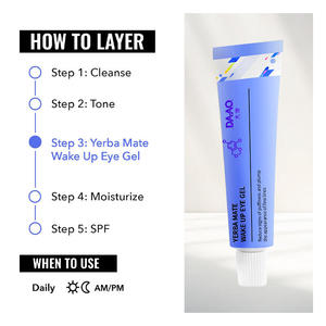 Correcteur de cernes et traitement anti-poches pour les yeux, Gel instantané énergisant pour les yeux, Hydratant rafraîchissant et décongestionnant à la Yerba Mate et à la caféine - Product Image 3