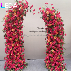 LEDA High Quality Fuchsia Floral Swag Hot Pink <b>Arch</b> Flowers For Wedding Party Home <b>Decor</b> Wholesale - Product Image 2