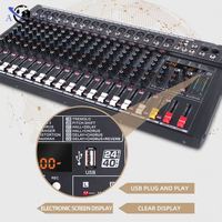 Console de mixage audio professionnelle Soundcraft RX16 16 canaux avec fonction de modification vocale et alimentation fantôme +48V, étui rigide pour le chant sur scène