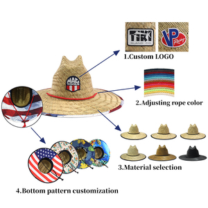 Mới nhất Giá KhuyếN Mãi tùy chỉnh Hollow rơm chapeau paille <span class=keywords><strong>pierside</strong></span> bán buôn rơm nhân viên cứu hộ mũ - Product Image 4