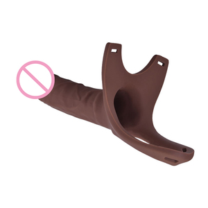 Dildo vestível para casais, venda direta de fábrica, pênis de silicone, com cinto, coleira ajustável, para mulheres, brinquedo sexual - Product Image 3