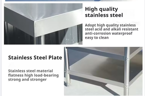 Ruedas para Mesa de Trabajo de Acero Inoxidable Comercial Personalizadas OEM, Acabado Pulido, Capacidad de Carga de 75 kg, para Restaurantes, Hoteles y Cocinas - Product Image 4