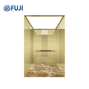 VKSFUJI Champagner Gold 800KG/1000KG Kapazität Personen aufzug MRL Kleiner persönlicher Aufzug für den Büro einsatz Getriebe loser PVC-Boden AC - Product Image 5
