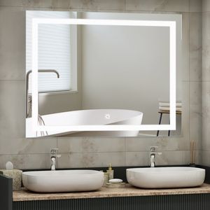 Espejo inteligente de baño con pantalla táctil decorativa, espejo con luz y fecha - Product Image 2