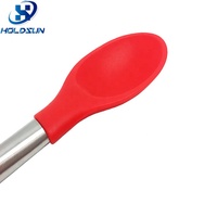 Cuillères à riz en silicone flexibles, résistantes à la chaleur, adaptées aux aliments, avec logo personnalisable, pour la restauration et la cuisine à domicile