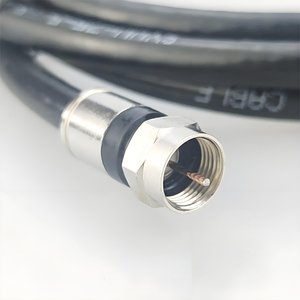 Đen 75 Ohm <span class=keywords><strong>RG6</strong></span> âm thanh kỹ thuật số Video cáp đồng trục 1m 1.5m 3M 5m với f kết nối cho truyền hình cáp ăng ten vệ tinh - Product Image 2