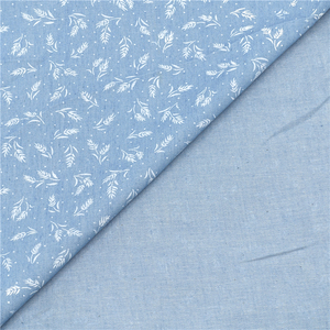 Skygen bonne conception bleu denim imprimé sergé doux tissu de chemise - Product Image 4