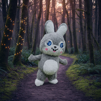 Costume de lapin gonflable - Adorable tenue de mascotte de lapin, déguisement de personnage de dessin animé gonflable pour événements (en stock)