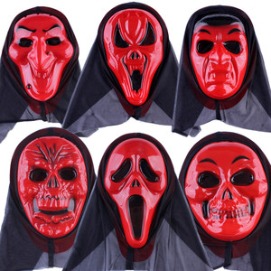 Maschera di Halloween Ghost Face con Cappuccio in Garza Nera, Maschera Horror Scream <span class=keywords><strong>Teschio</strong></span> Diavolo, Accessorio per Costume da Festa Cosplay BS099 - Product Image 2