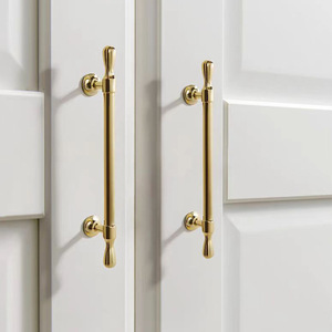 French Style Cabinet Bar <b>Handles</b> Chrome Plated Zinc Alloy Durable For Drawer Door Kitchen Bathroom Furniture - Product Image 2