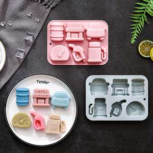 비누와 초콜릿을위한 여왕 친환경 식물 모양 실리콘 케이크 베이킹 금형 - Product Image 1