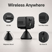 Mini caméra sans fil T9 O-KAM, batterie 3000 mAh, double bande 5 GHz et 2,4 GHz WIFI, sécurité domestique, vision nocturne, sirène intégrée