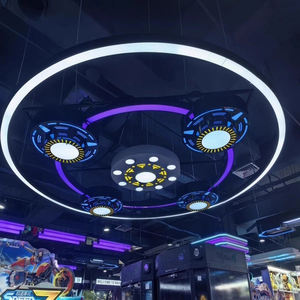 Plafonnier LED RGB Cyberpunk - Forme personnalisée pour salles de billard et lieux de divertissement, indice de protection IP44, intensité variable - Product Image 4