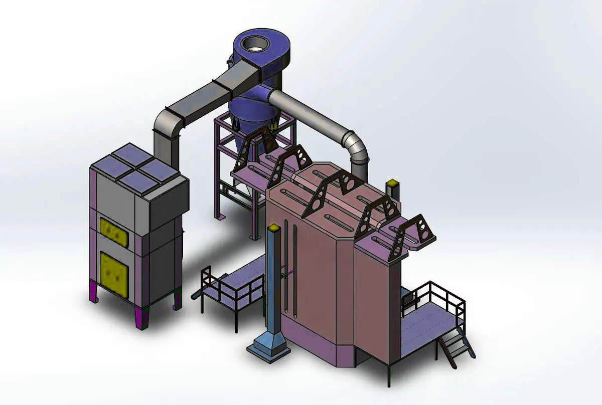 Máquina de recubrimiento en polvo de cambio rápido de color PP/PVC
