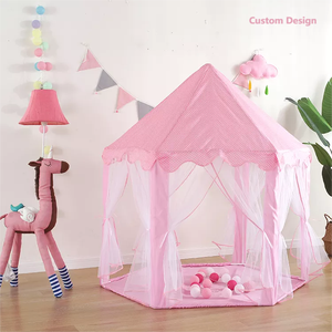 Prix promotionnel Tente de jeu hexagonale pour enfants Château de princesse <span class=keywords><strong>rose</strong></span> Tente <span class=keywords><strong>tipi</strong></span> pour enfants - Product Image 2