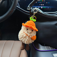 Porte-clés Pomme de Terre en Peluche au Crochet Mignon, Poupée Pomme de Terre Souriante Kawaii, Pendentif de Sac Doux et Moelleux, Cadeau Fait Main