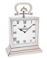 Horloge de table en métal de haute qualité fonctionnant sur piles |   Design Art Déco, fonction de projection décorative pour chambre à coucher, cuisine, intérieur