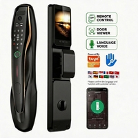 Serrure électronique extérieure WiFi Tuya TTlock, sécurité intelligente pour porte, reconnaissance d'empreintes digitales et faciale, carte mémoire, Cloud Grade C