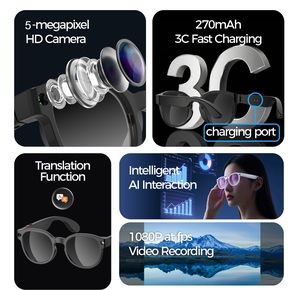 Gafas de Grabación con Asistente de IA, Cámara de 5MP, Foto, Video, Traducción por IA, Reconocimiento de Objetos, Dispositivo Inteligente Portátil para Viajes, OEM, ODM - Product Image 2