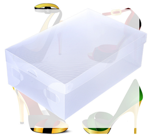 Stackable Plastic Shoe Box with transparent As Shoe Storage Box and Clear Shoe Box For Display Sneakers Easy Assembly