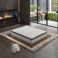 Fünf-Sterne-Hotel 9-Zonen Taschenfederkern Hybrid-Matratze Moderne Apartment-Matratze Weiche Verdickte Latex-Komfort-Gel-Memoryschaum-Matratze