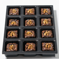 Loyang Panggang Brownie Persegi Aluminium Anodized Food Grade Anti Lengket, Tahan Lama untuk Oven Komersial, Cocok untuk Toko Roti