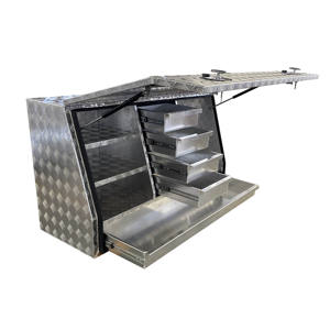 ระบบลิ้นชักสำหรับรถบรรทุกสำหรับงานหนัก กล่องเครื่องมืออลูมิเนียมแบบติดด้านข้าง - Product Image 3