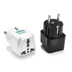 Adaptador de enchufe multifunción Universal AU <span class=keywords><strong>UK</strong></span> US a EU enchufe eléctrico tipo E/F Francia <span class=keywords><strong>España</strong></span> enchufe adaptador de viaje Salida de CA - Product Image 1